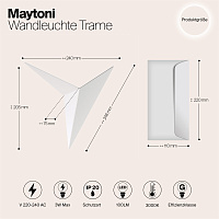 Maytoni Trame Настенный светильник (бра) 3000К C808WL-L3W