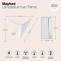 Maytoni Trame Настенный светильник (бра) 3000К C808WL-L3W