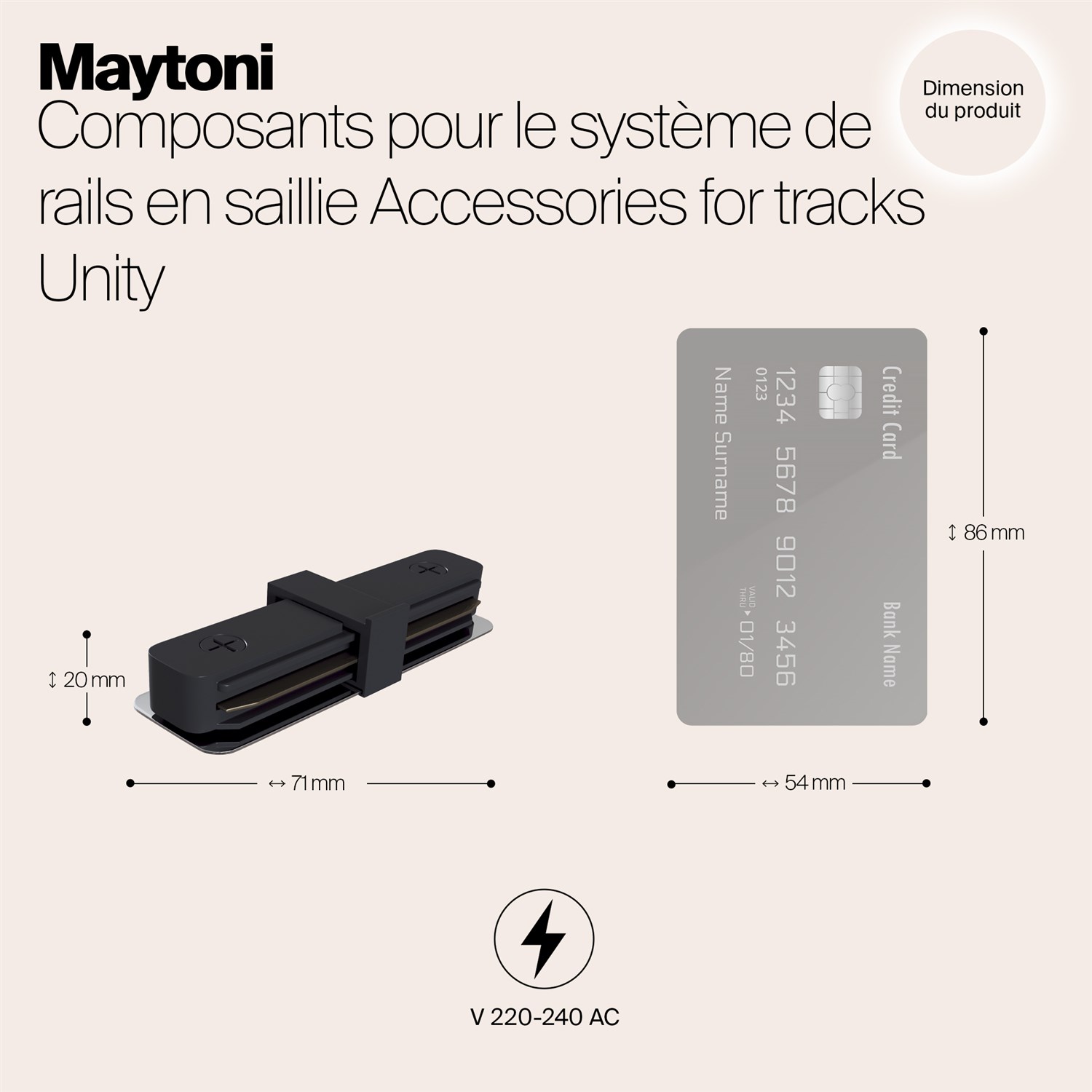 Maytoni Коннектор прямой Unity TRA001C-11B