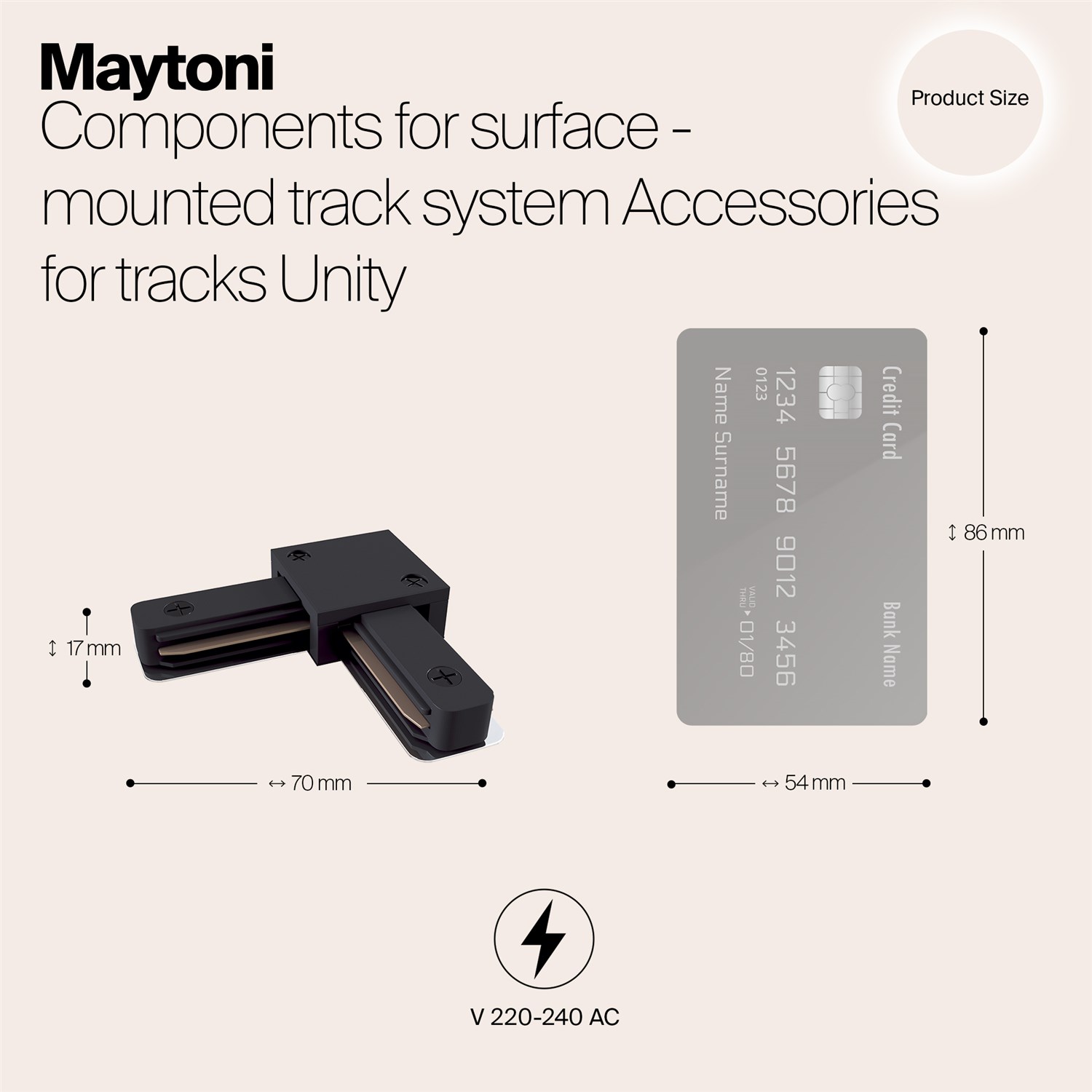 Maytoni Коннектор угловой Unity TRA001CL-11B