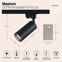 Maytoni Трековый светильник Focus черный матовый TR004-1-GU10-B