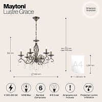 Maytoni Люстра количество ламп 6 Цвет: латунь RC247-PL-06-R