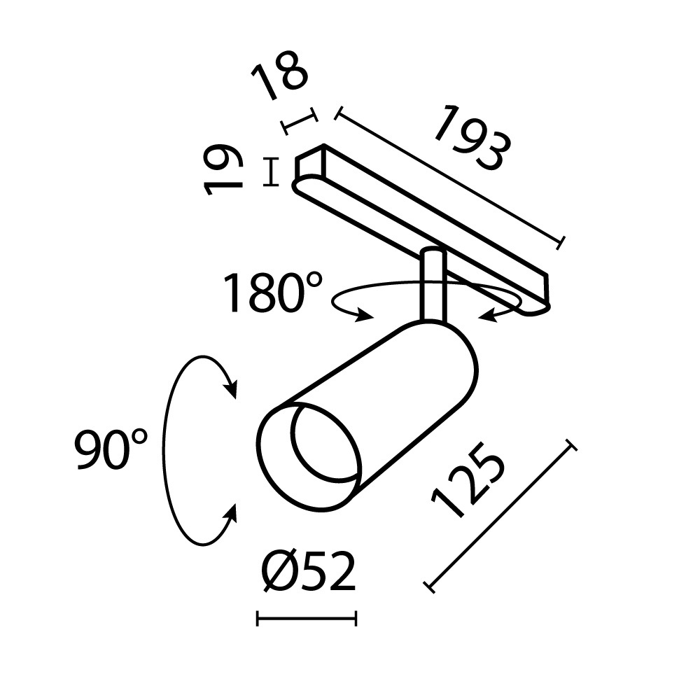 Трековый светильник Maytoni Technical TR032-2-12W4K-S-W