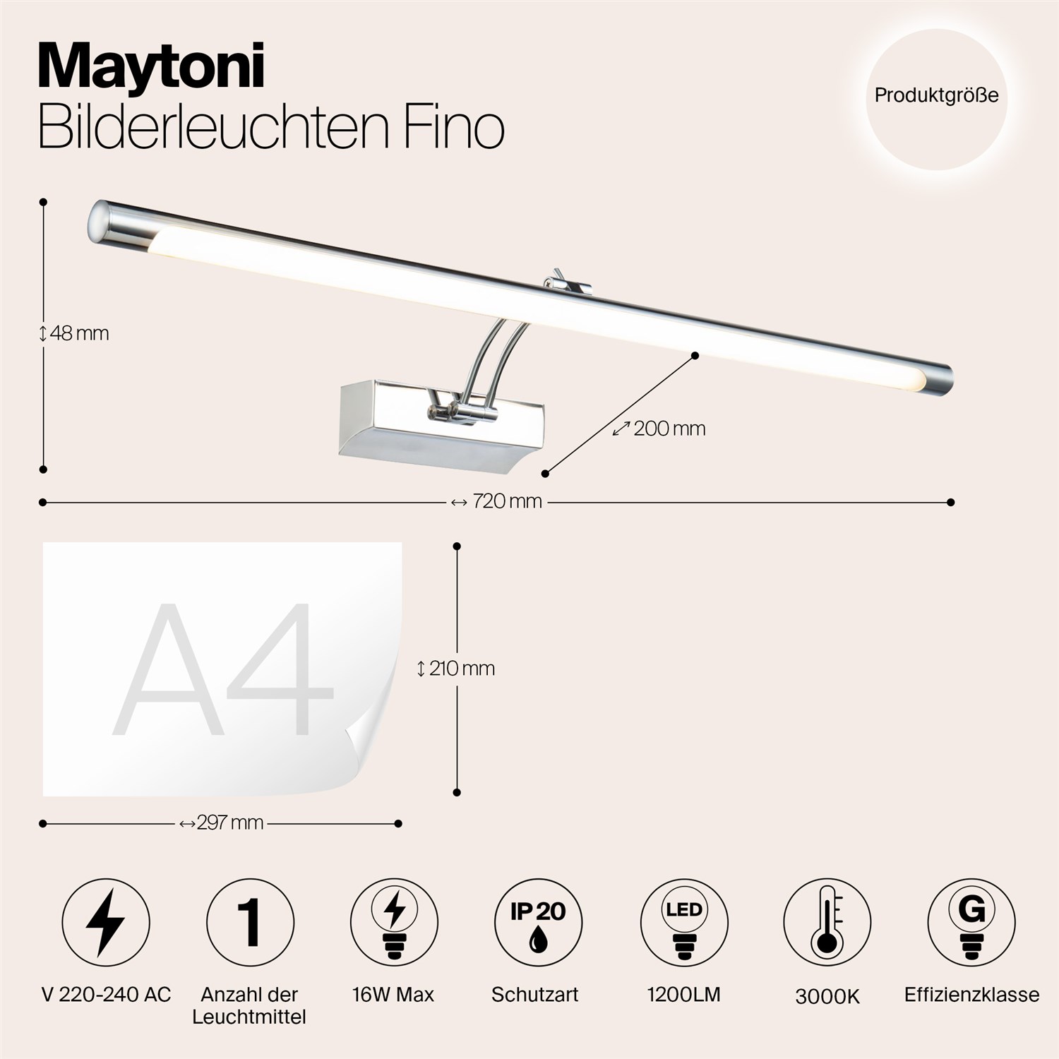Maytoni Подсветка . Цвет арматуры Хром MIR003WL-L16CH