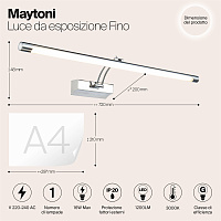 Maytoni Подсветка . Цвет арматуры Хром MIR003WL-L16CH