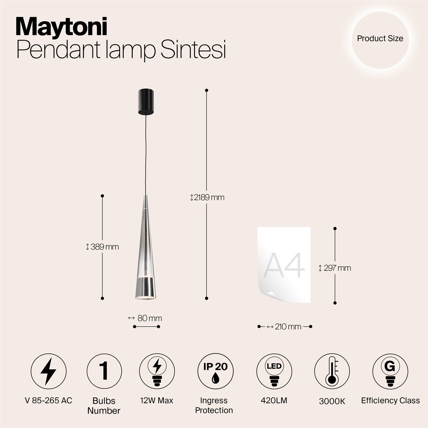 Maytoni Подвесной светильник Sintesi. P090PL-L12CH3K P090PL-L12CH3K