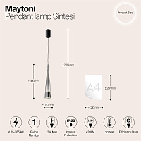 Maytoni Подвесной светильник Sintesi. P090PL-L12CH3K P090PL-L12CH3K