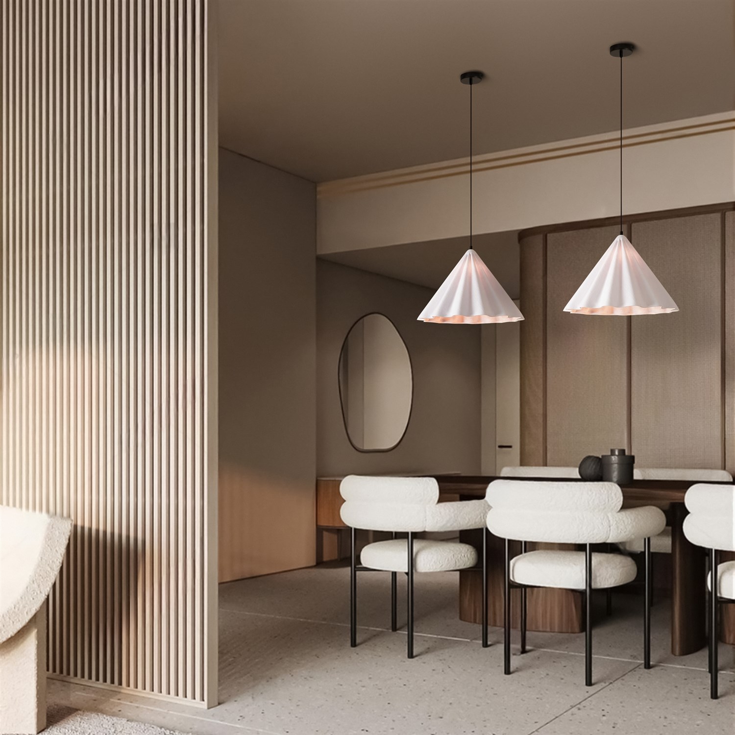 Freya Modern Felt Acoustic Подвесной светильник цвет: белый FR5479PL-01W