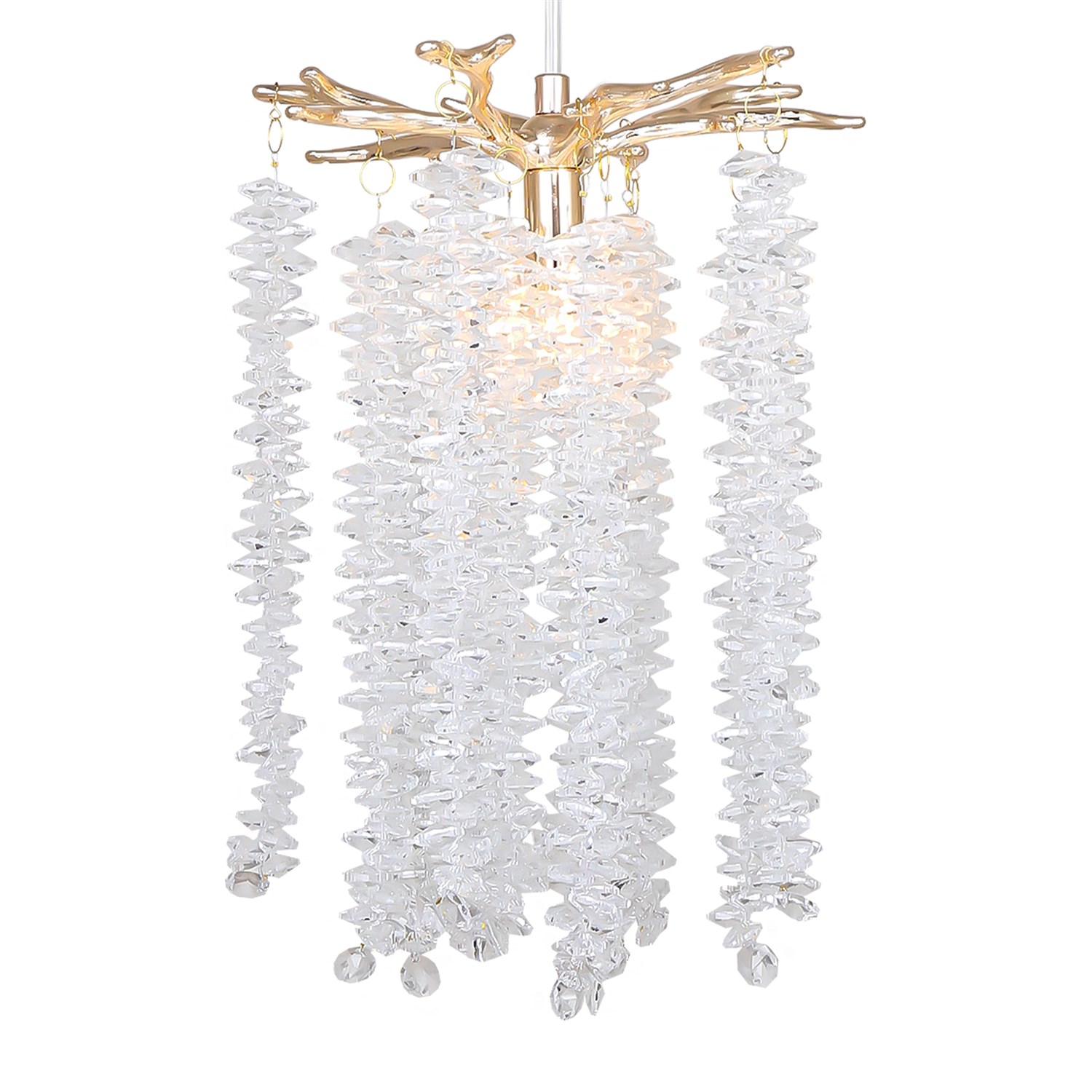 Freya Crystal Mineral Подвесной светильник цвет: золото FR1010PL-01G