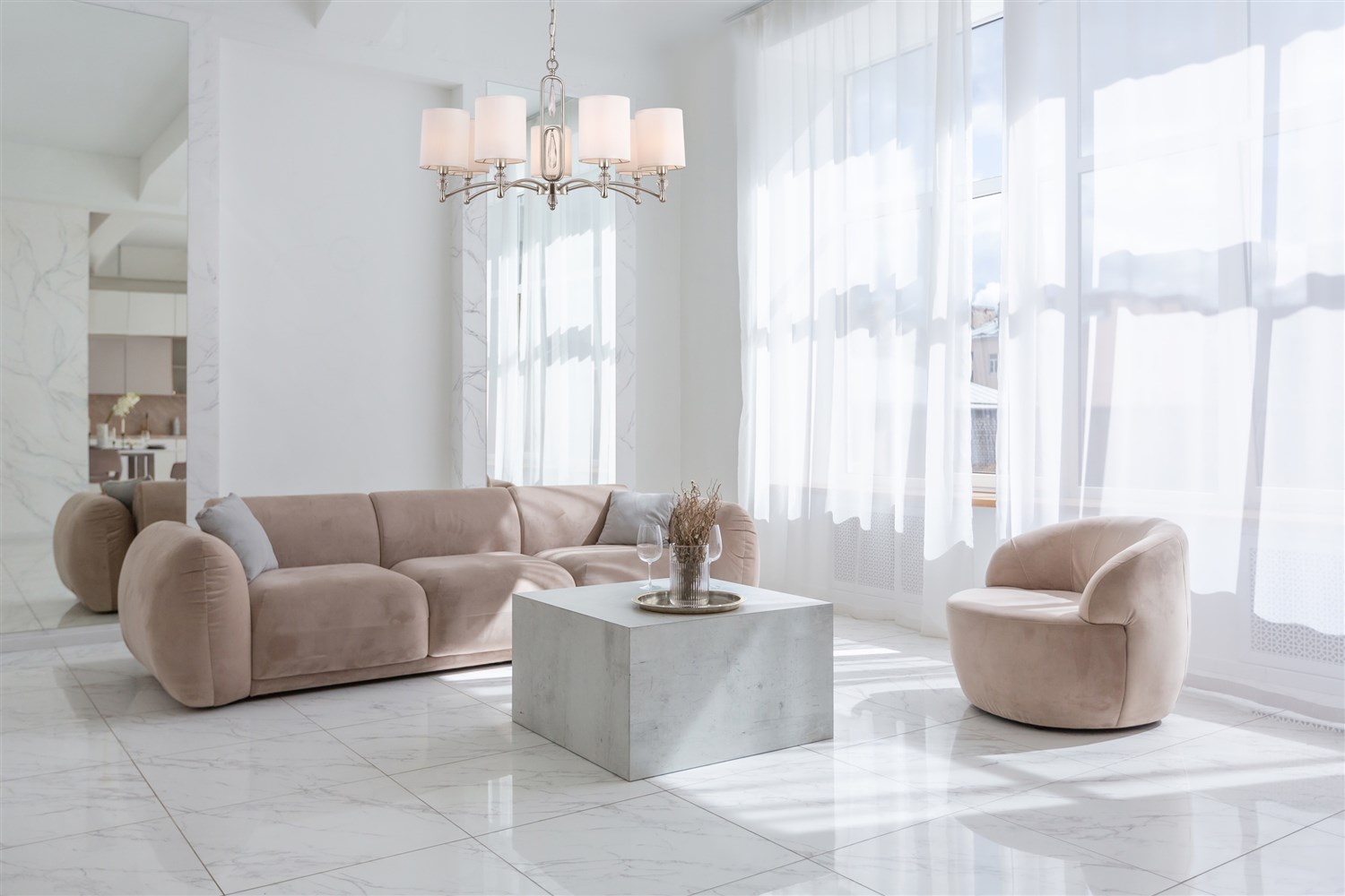 Freya Crystal Riverside Подвесной светильник цвет: никель FR1007PL-07N