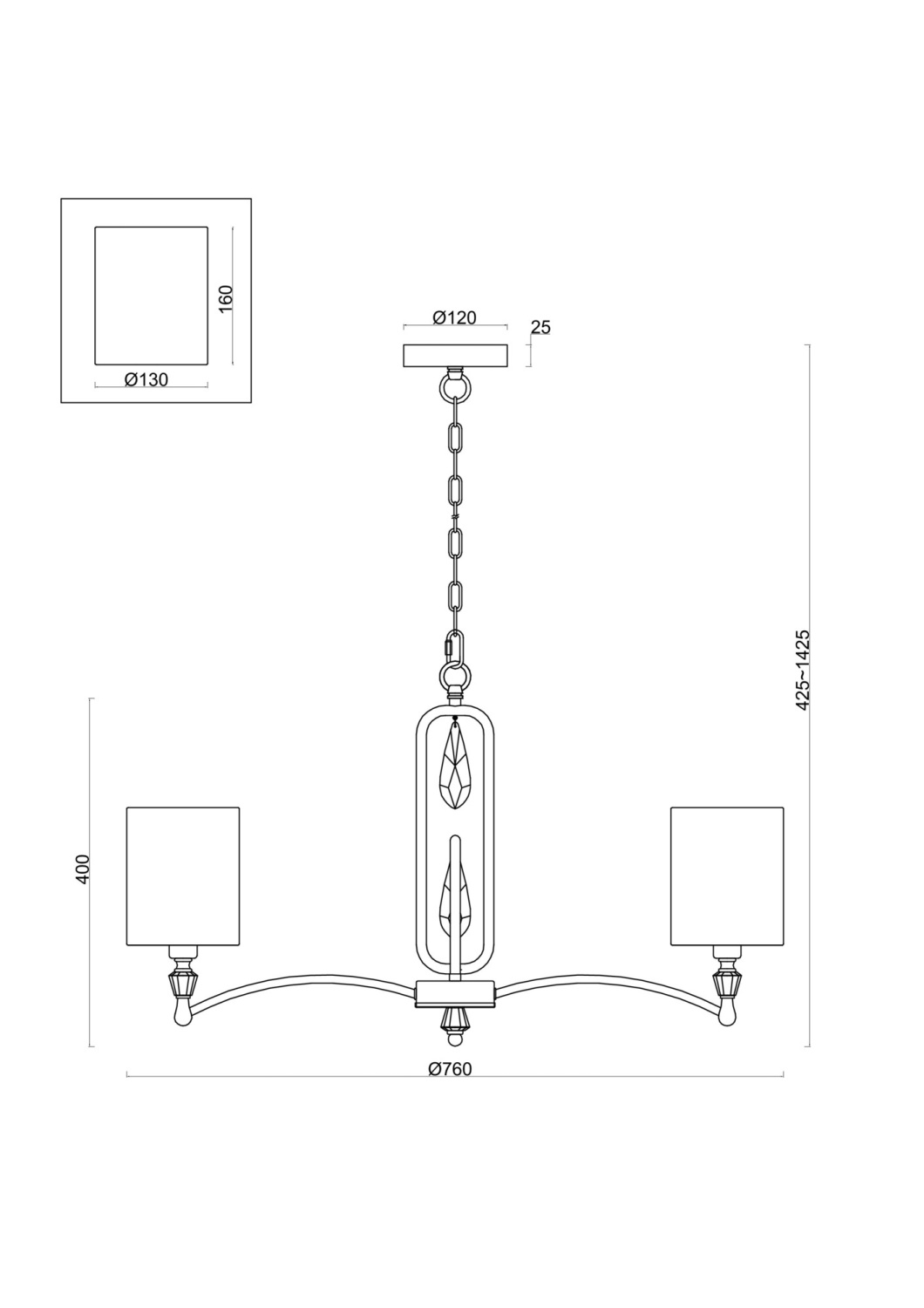 Freya Crystal Riverside Подвесной светильник цвет: никель FR1007PL-07N
