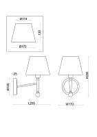 Freya Classic Rosemary Настенный светильник (бра) цвет: латунь FR5190WL-01BS1