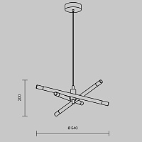 Freya LED Wands Подвесной светильник цвет: латунь FR6130PL-L18B