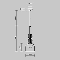 Freya Modern Sunspot Подвесной светильник цвет: латунь FR5482PL-01BS