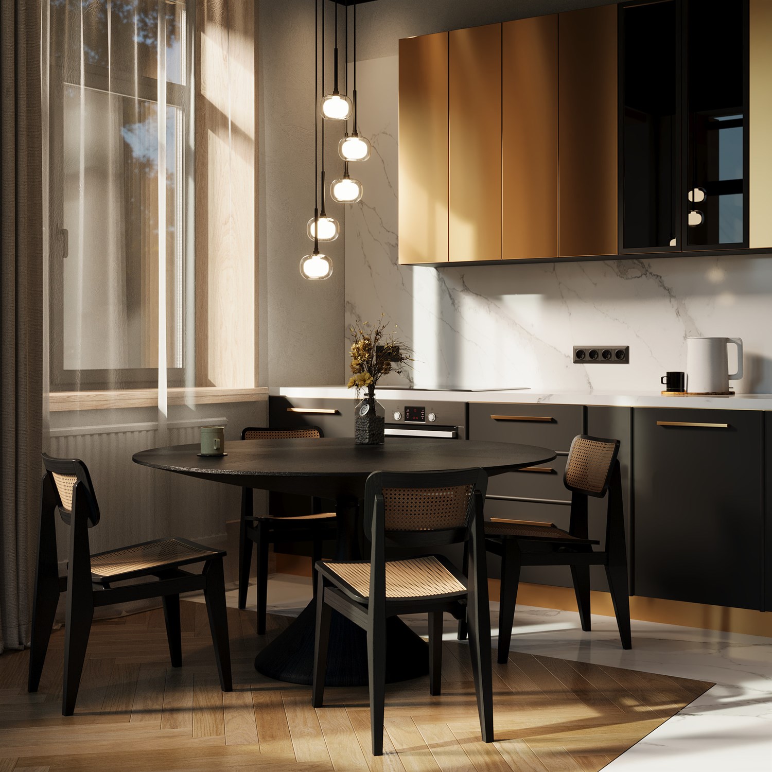 Freya Modern Shimmer Подвесной светильник цвет: черный FR5435PL-05B1