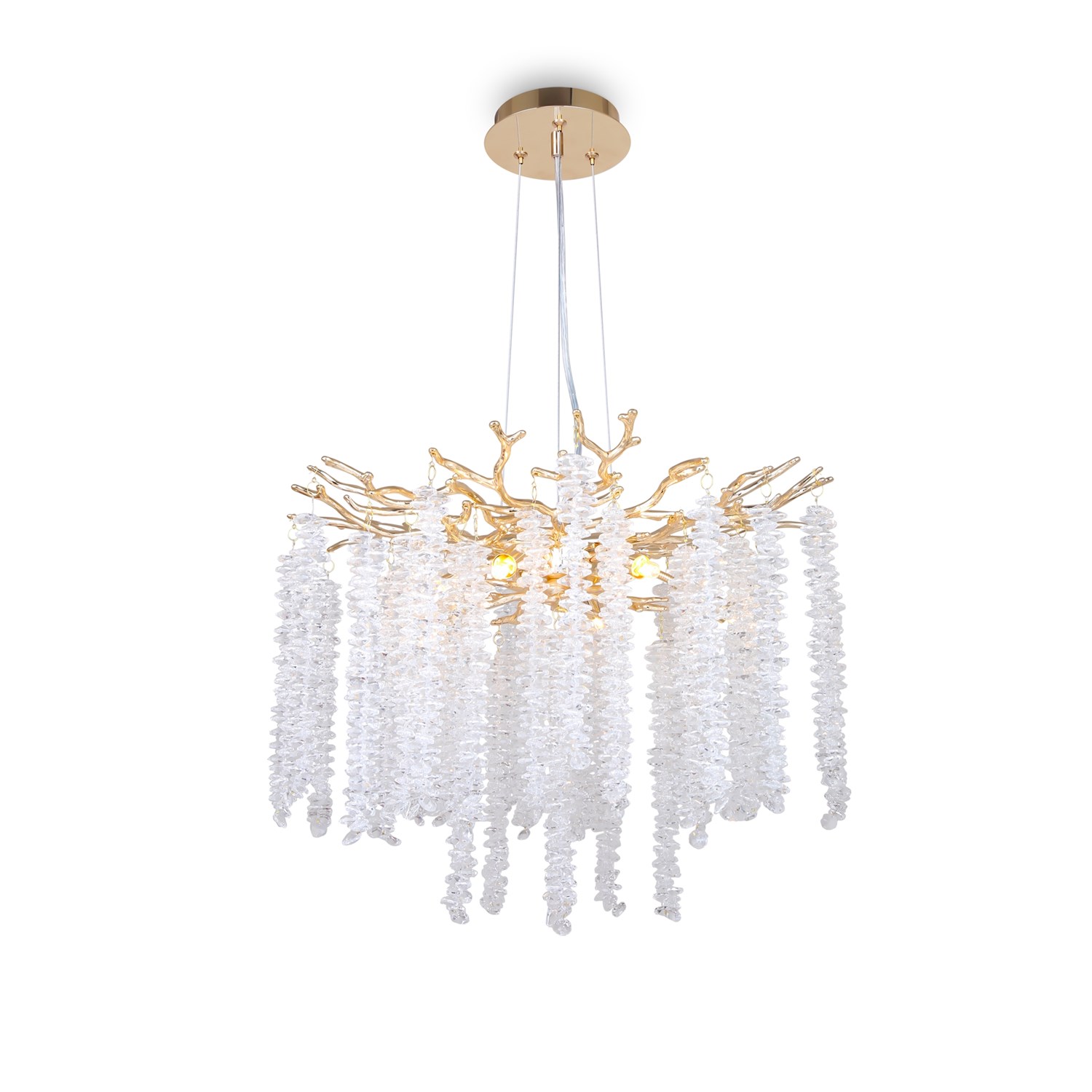 Freya Crystal Mineral Подвесной светильник цвет: золото FR1010PL-06G