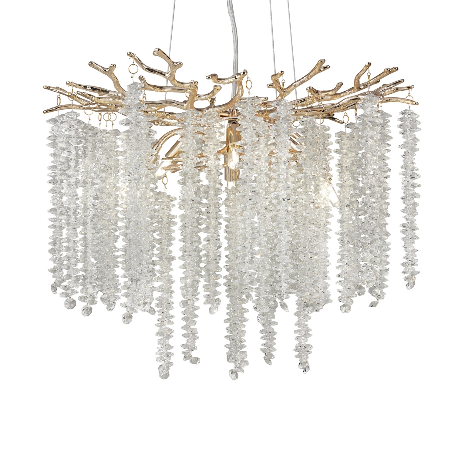 Freya Crystal Mineral Подвесной светильник цвет: золото FR1010PL-06G