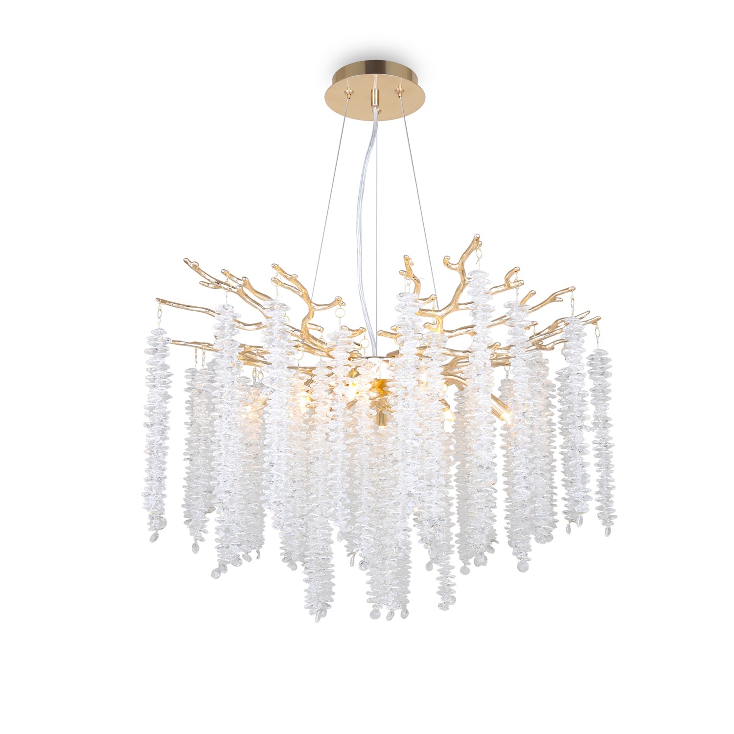Freya Crystal Mineral Подвесной светильник цвет: золото FR1010PL-08G