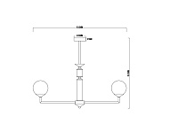 Freya Modern Bolas Люстра цвет: латунь FR5185PL-08BS