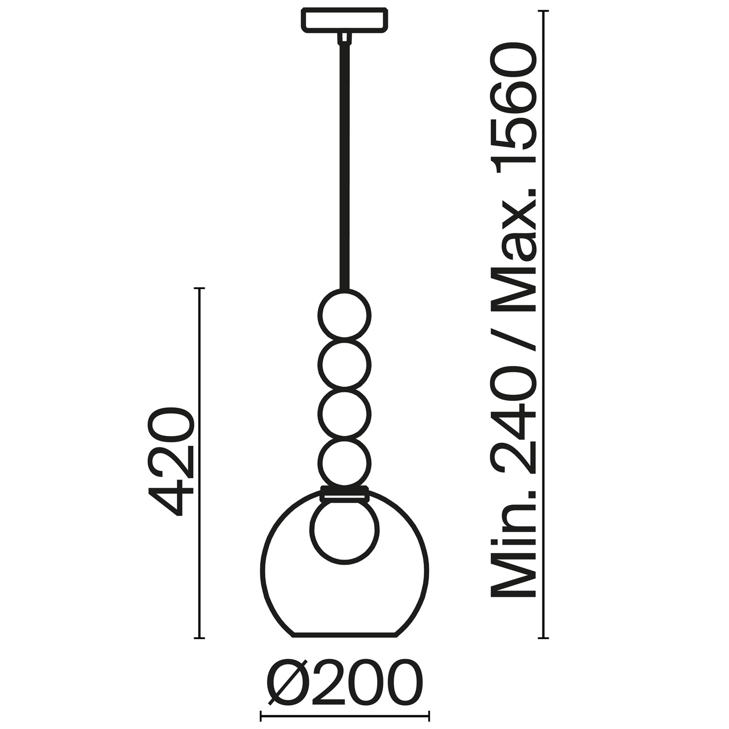 Freya Modern Focus Подвесной светильник цвет: хром FR5220PL-01CH3