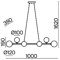 Freya Modern Globos Подвесной светильник цвет: черный FR5222PL-08B1