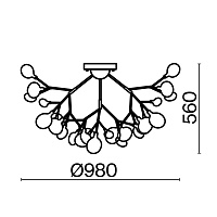 Freya Modern Florencia Потолочный светильник цвет: золото FR5049CL-36G