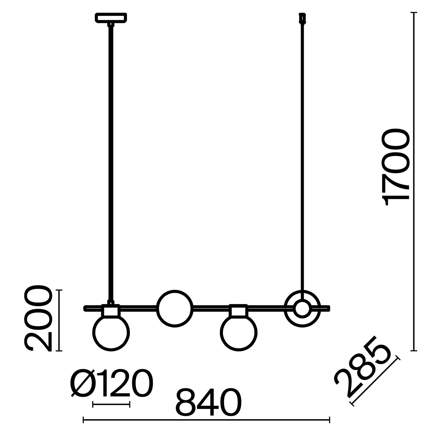 Freya Modern Gatsby Подвесной светильник цвет: черный FR5232PL-04B