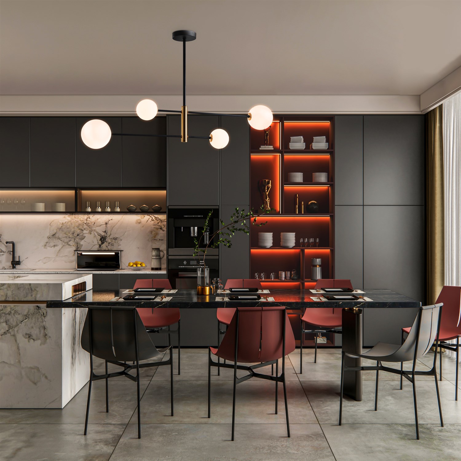Freya Modern Sphirity Потолочный светильник цвет: черный FR5376CL-08B