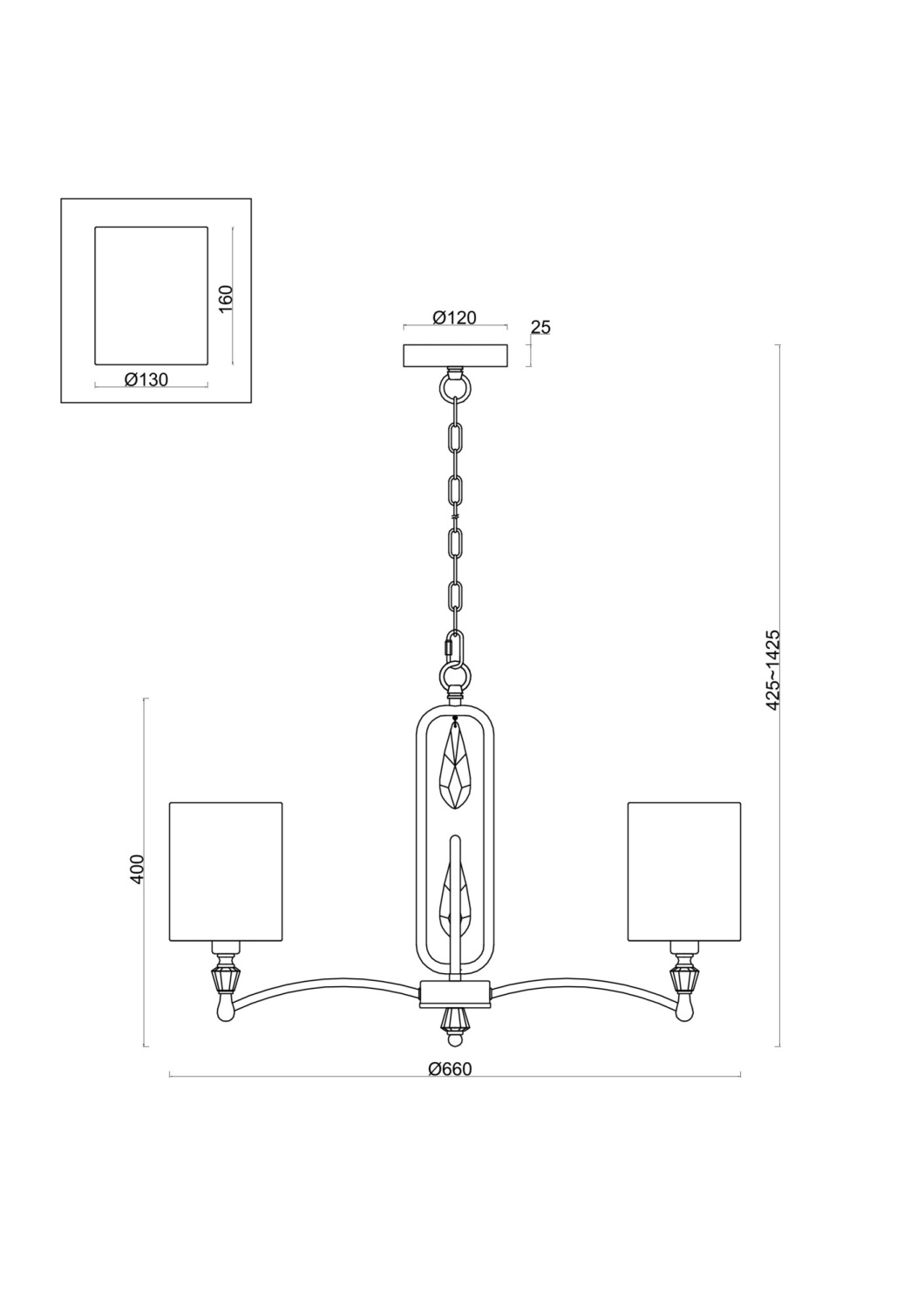 Freya Crystal Riverside Подвесной светильник цвет: никель FR1007PL-05N