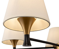 Freya Modern Perfetto Люстра цвет: черный и латунь FR5098PL-05BBS