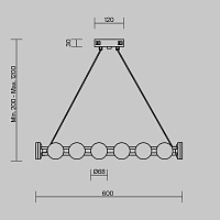 Freya LED Collar Подвесной светильник цвет: черный FR6180PL-L32B