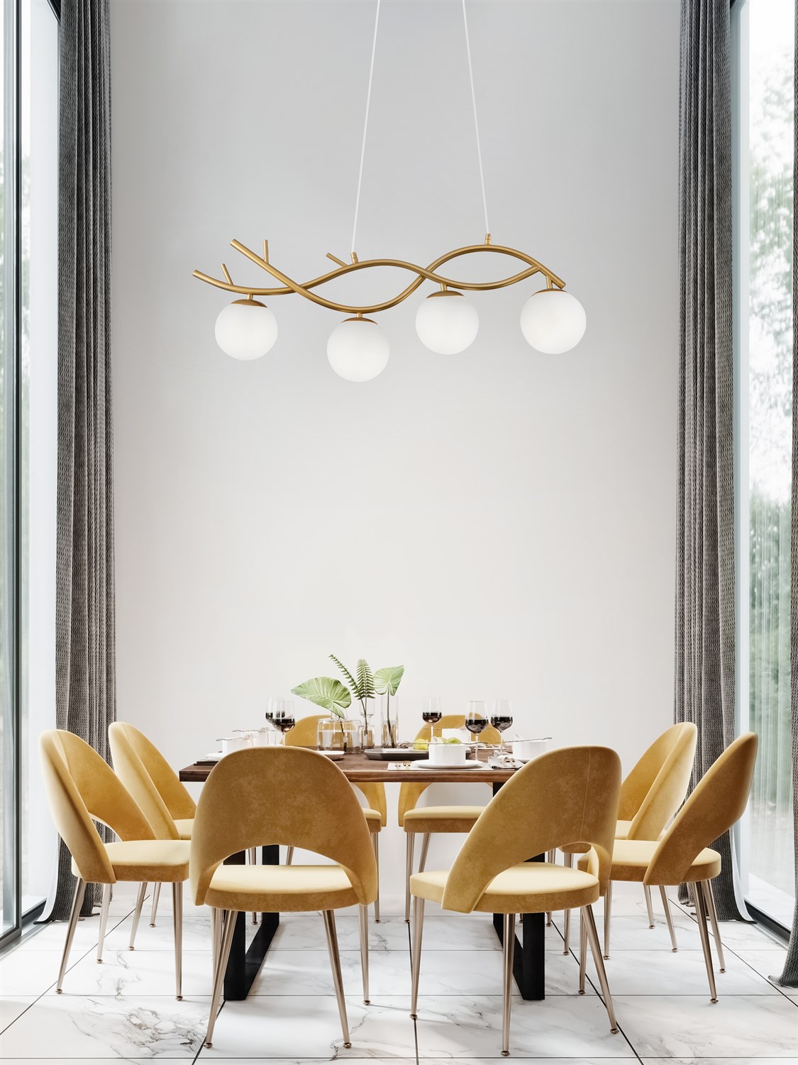 Freya Modern Rosella Подвесной светильник цвет: латунь FR8014PL-04BS