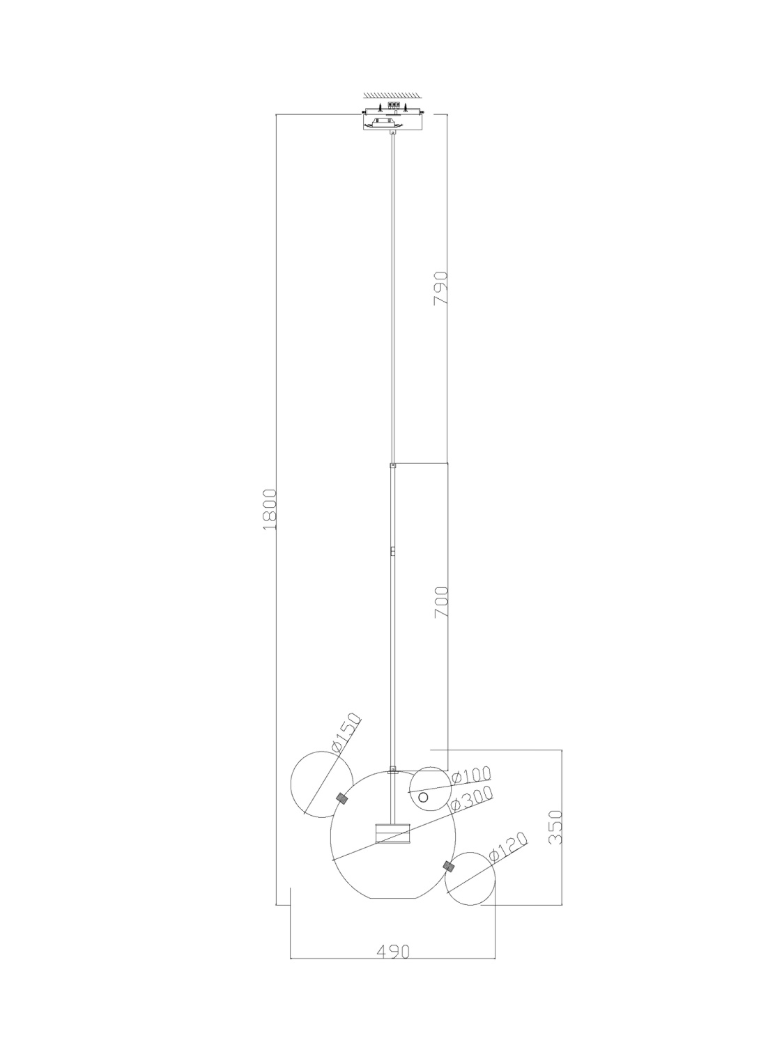 Freya Modern Amoris Подвесной светильник цвет: латунь FR5128PL-L10BS