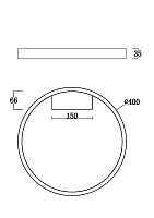 Maytoni Modern Rim Потолочный светильник цвет: черный MOD058CL-L25B3K