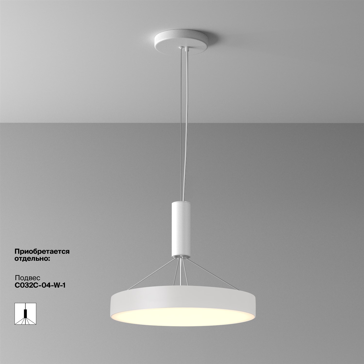 Maytoni Technical Zon Потолочный светильник цвет: белый C032CL-45W3K-RD-W