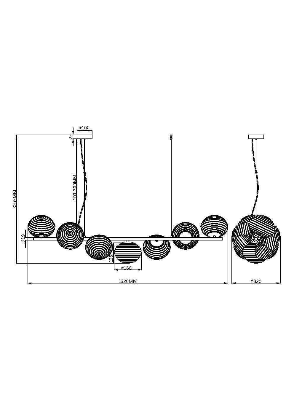 Maytoni Modern Reels Подвесной светильник цвет: черный MOD268PL-07B