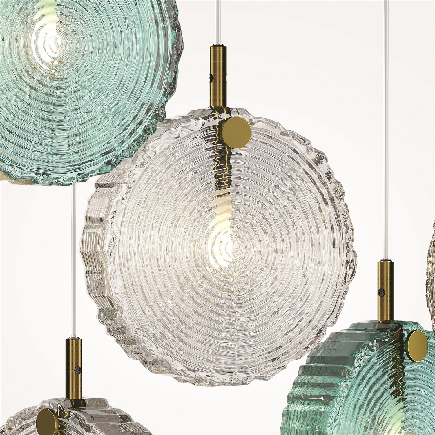 Maytoni Modern Frozen Подвесной светильник цвет: латунь MOD254PL-07BS