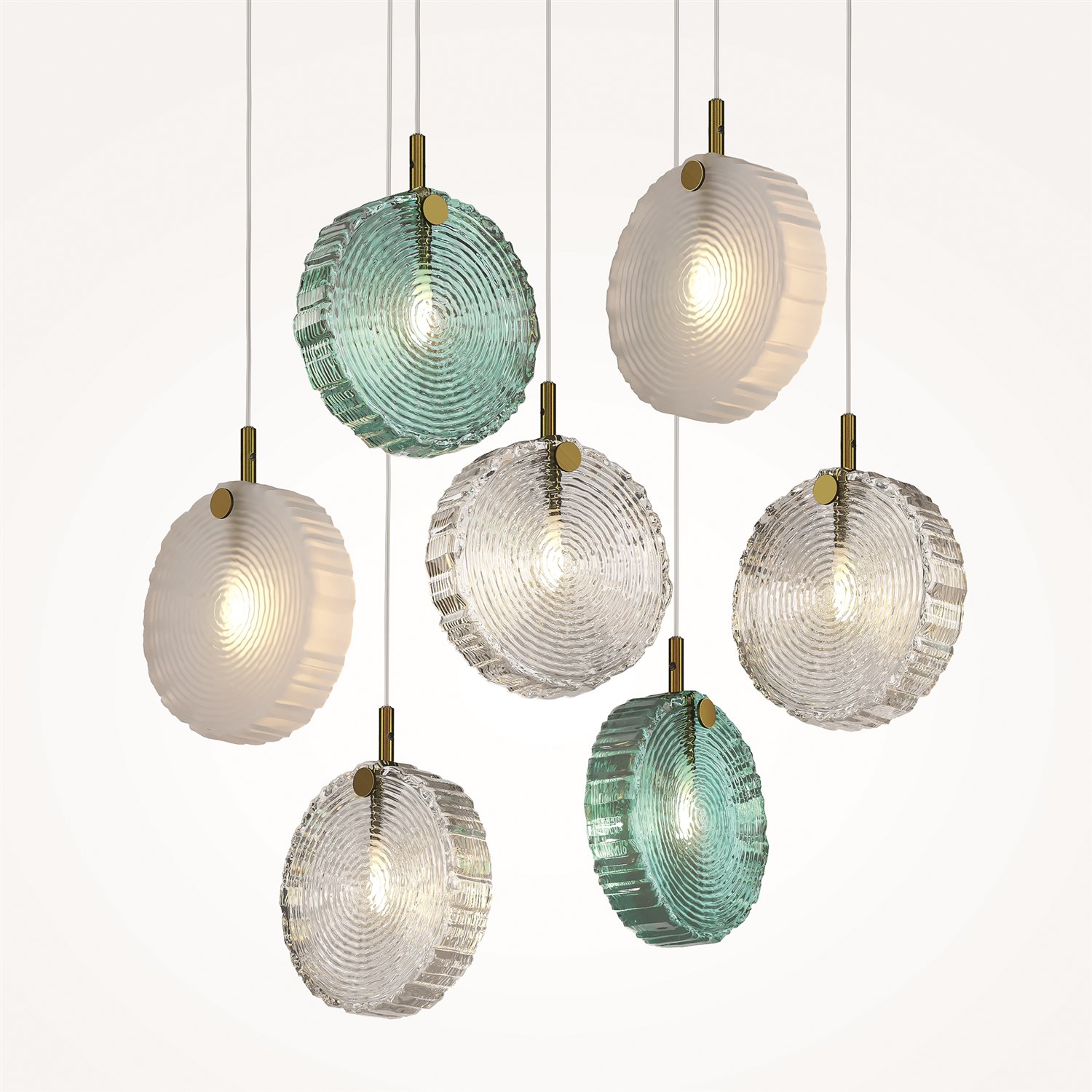 Maytoni Modern Frozen Подвесной светильник цвет: латунь MOD254PL-07BS