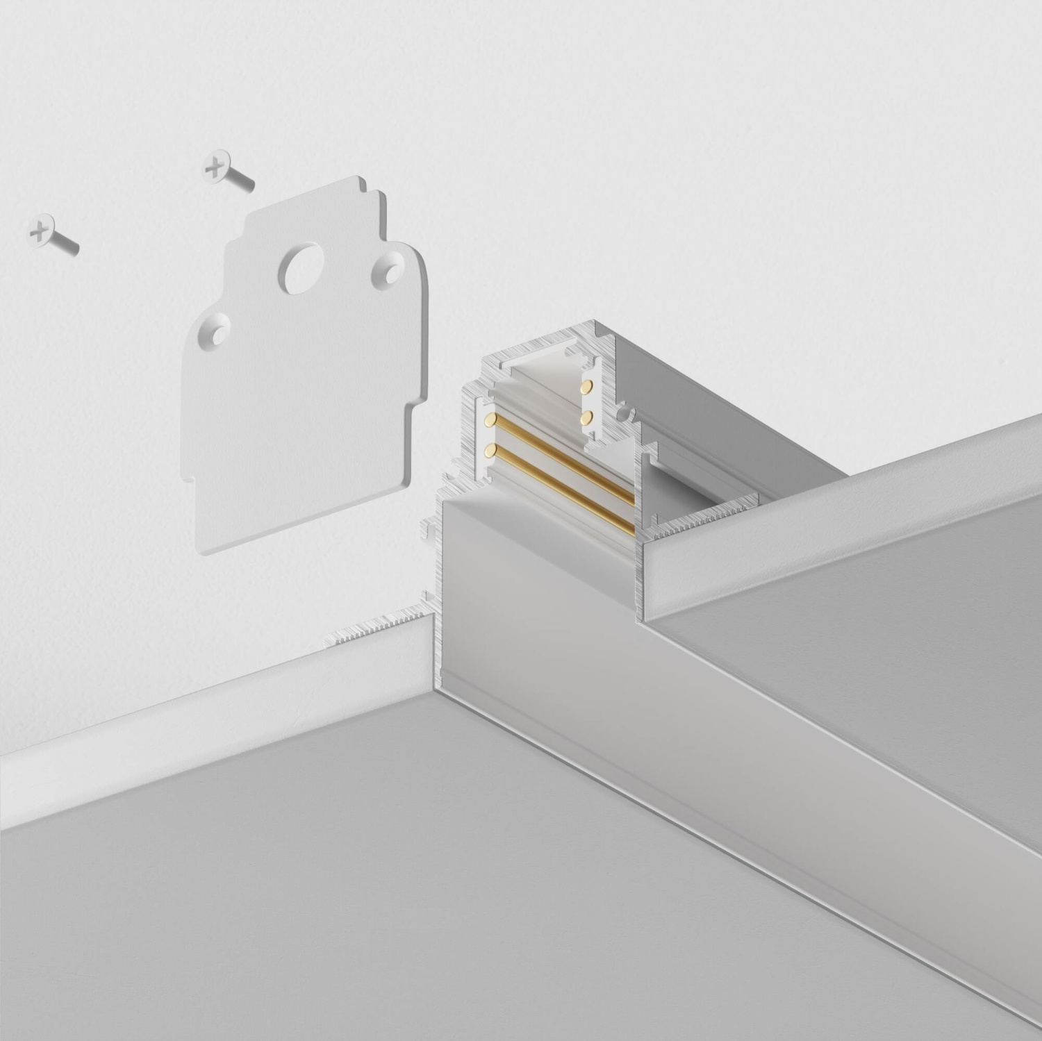 Maytoni Technical Busbar trunkings Gravity Шинопровод встраиваемый цвет: белый TRX010-422W