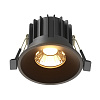 Maytoni Technical Round Встраиваемый светильник цвет: черный DL058-12W2.7K-B