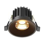 Maytoni Technical Round Встраиваемый светильник цвет: черный DL058-12W2.7K-B