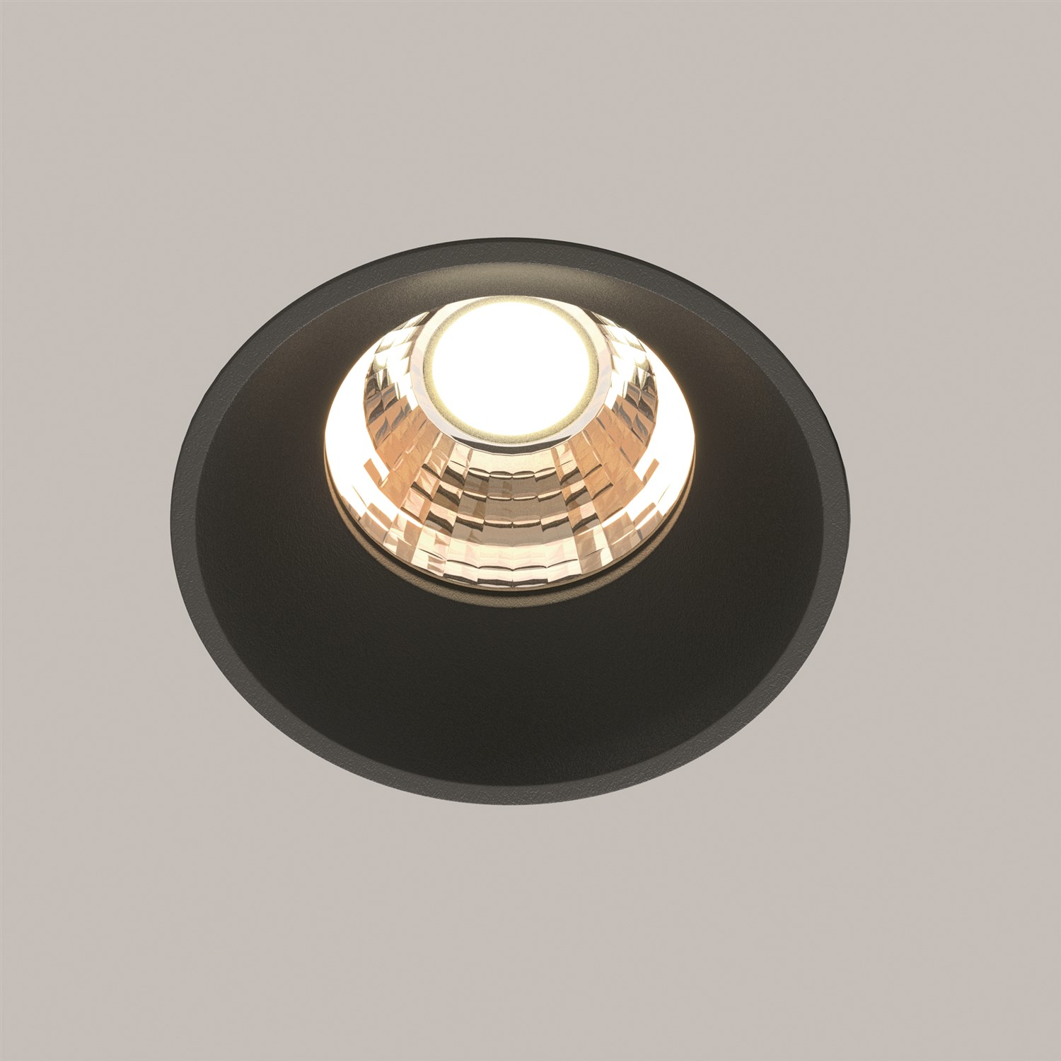 Maytoni Technical Round Встраиваемый светильник цвет: черный DL058-7W3K-TRS-B