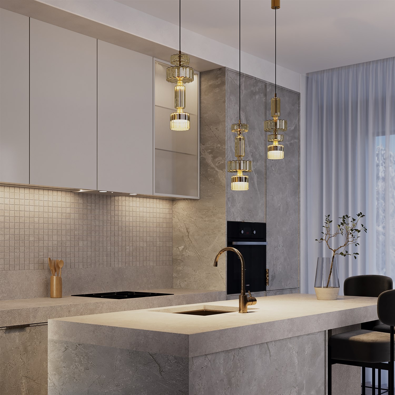 Maytoni Modern Level Подвесной светильник цвет: латунь MOD253PL-L18BS3K3