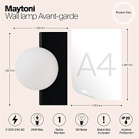 Maytoni Modern Avant-garde Настенный светильник (бра) цвет: черный MOD324WL-01B
