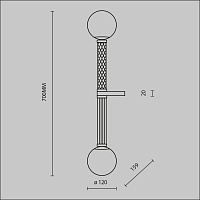 Maytoni Modern Teatro Настенный светильник (бра) цвет: латунь MOD287WL-02BS