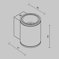 Maytoni Outdoor Shim Настенный светильник (бра) цвет: белый O303WL-L5W3K