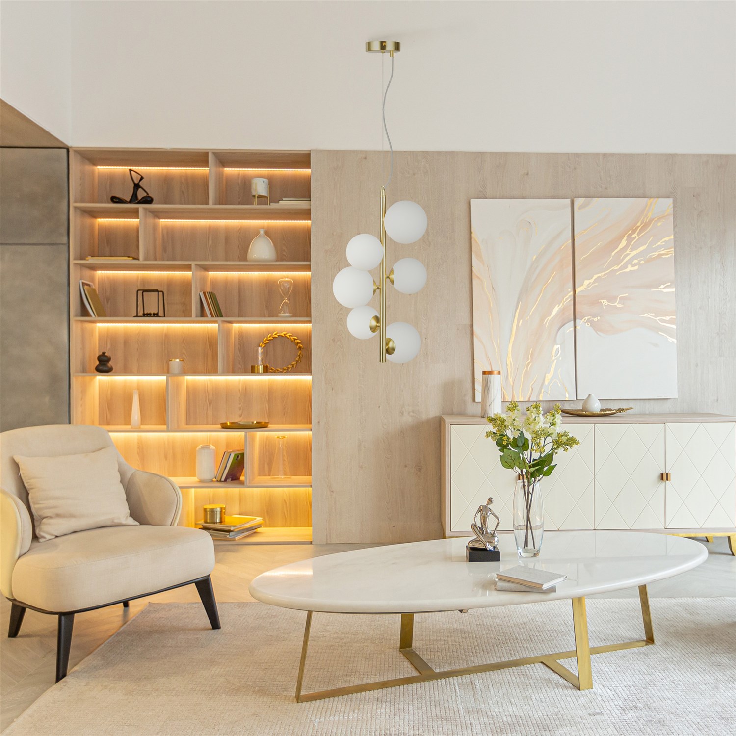 Maytoni Modern Dallas Подвесной светильник цвет: золото MOD545PL-06BS