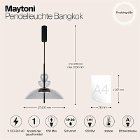 Maytoni Modern Bangkok Подвесной светильник цвет: черный MOD185PL-L11B3K3