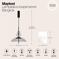 Maytoni Modern Bangkok Подвесной светильник цвет: черный MOD185PL-L11B3K3