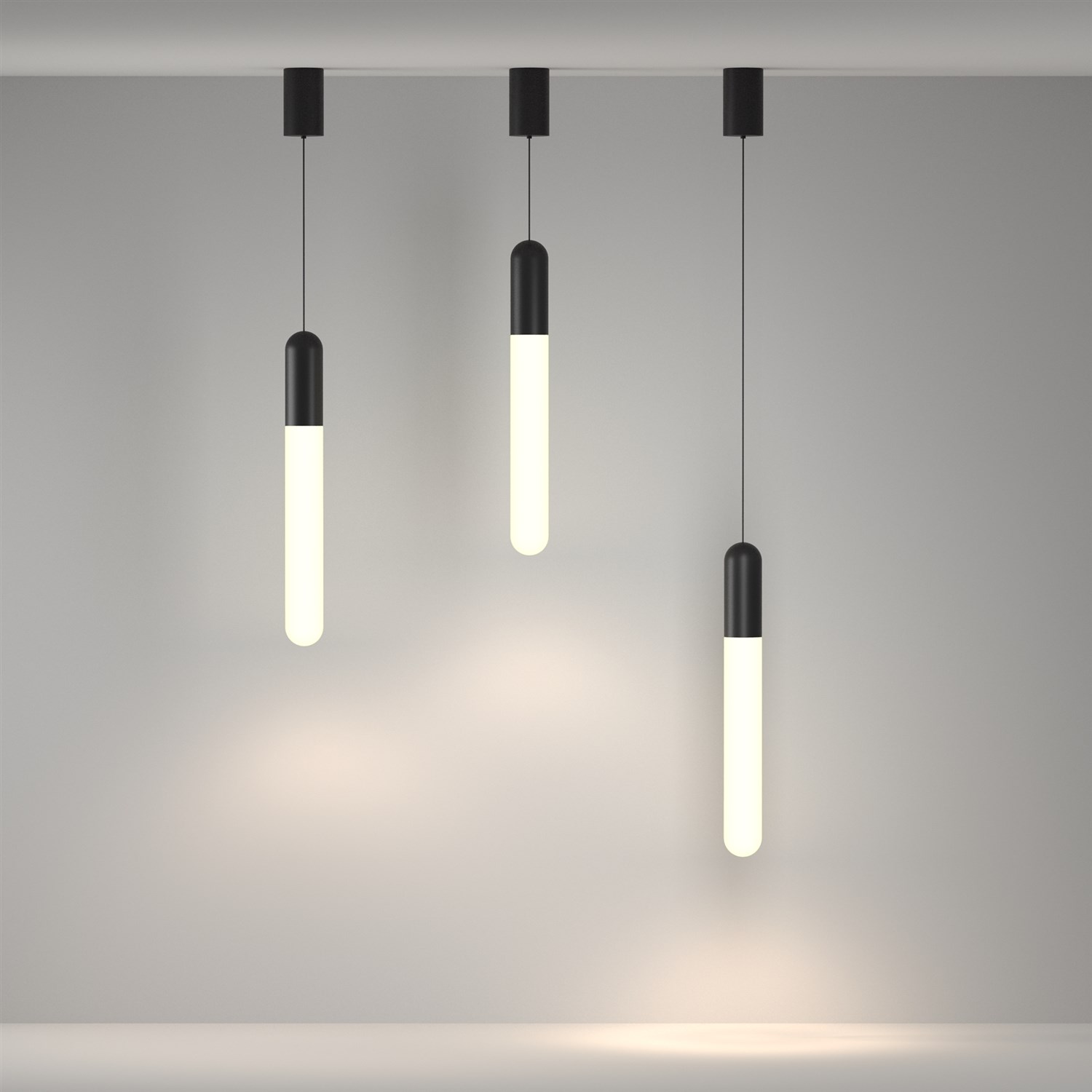 Maytoni Technical Mist Подвесной светильник цвет: черный P101PL-L500-12W3K-B
